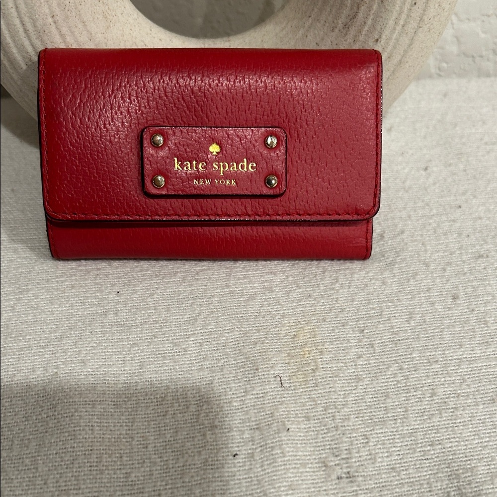 Kate Spade Cherry Red Leather Card Holder